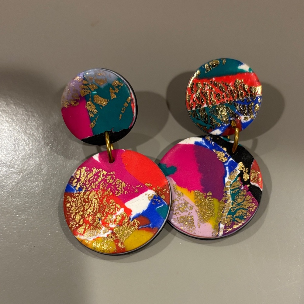 Colorful Abstract Dangle Earrings